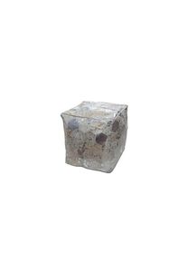 Kayoom Pouf Dazzle 200 Grau, Silberfarben Leder