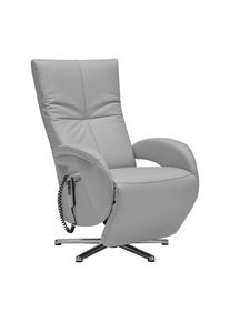 Relaxsessel Sitting 2 Grauweiss Leder Grauweiss