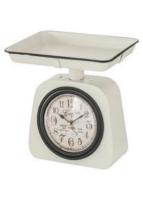 Tischuhr Waage Ii Aus Metall Weiss