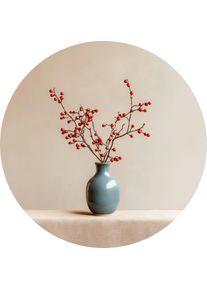 Metallbild Red Berry Branches