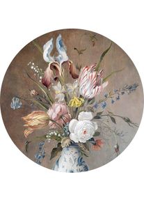 Metallbild Stilleben Mit Blumen