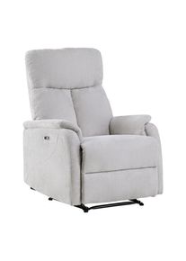 Relaxsessel Johnsy Metall, Textil Hellgrau