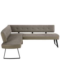 Eckbank Storm Rechts In Taupe Ca. 170x220cm Metall, Textil Taupe