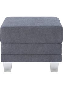 Hocker Anthrazit Dunkelgrau Textil