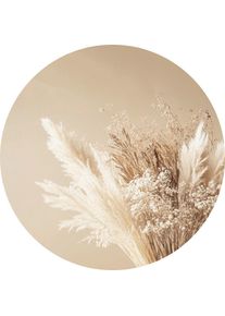 Metallbild Grass And Floral Bouquet