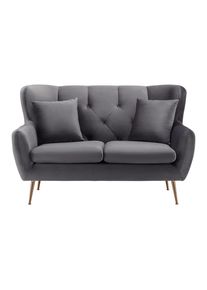 2-sitzer-sofa Linus Samt Grau