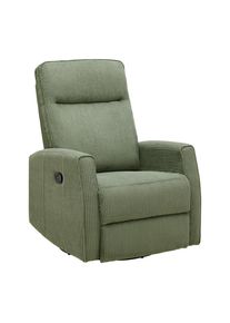 Relaxsessel Melinda Gr&uuml;n Cord Holz, Metall, Kunststoff, Textil Gr&uuml;n