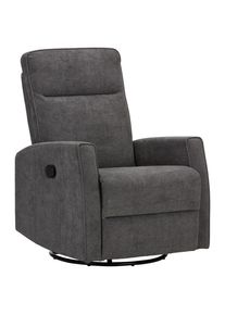Relaxsessel In Grau Metall, Textil Grau