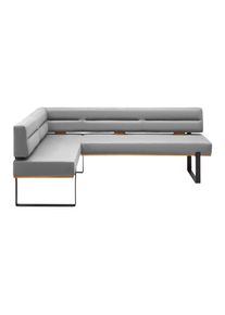 Eckbank Canon Re. In Silberfarben Holz, Metall, Textil Silberfarben