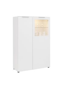 Vitrine Siena Weiss 105/151/40 cm ,