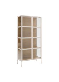Vitrine Amy Eichefarben/beige 80/172/35 cm ,