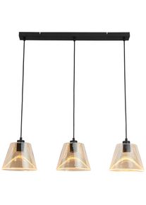 Led-h&auml;ngeleuchte Jom Schwarz/bernstein Max. 18 Watt 79/19/120 cm
