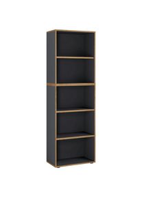 Aktenregal Salia B60 Anthrazit/honigeiche 60/183/33 cm
