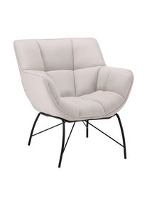 Relaxsessel Hellgrau, "robin" Metall, Textil Hellgrau