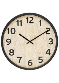 Wanduhr Kelly Schwarz/natur Naturfarben, Schwarz
