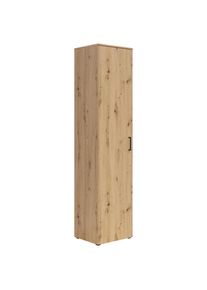 Mehrzweckschrank , Eiche Artisan , Kunststoff , 5 F&auml;cher , 45x195x40 cm , FSC MIX , erweiterbar, stehend , Waschk&uuml;che, Mehrzweckschrank