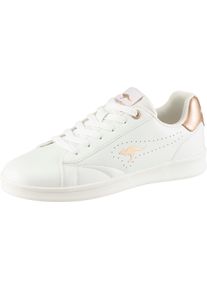 Damen Sneaker aus Leder-Imitat, von Kangaroos weiss-ros&eacute;