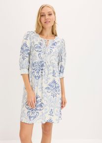 Minikleid aus Viskose-Mix in blau, Gr&ouml;sse 44, bonprix