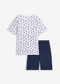 Shorty aus reiner Baumwolle 2-tlg. Set in weiss, Gr&ouml;sse 128/134, 100% Baumwolle, bonprix