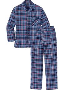 Pyjama aus weichem Flanell mit Knopfleiste und langen &Auml;rmeln. in rot, Gr&ouml;sse 44/46 (S), 100% Baumwolle, bonprix