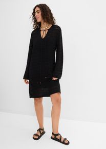 Mini-Strickkleid in schwarz, Gr&ouml;sse 36/38 (S), bonprix