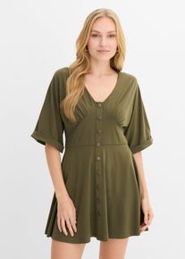 Tailliertes Minikleid in gr&uuml;n, Gr&ouml;sse 44/46 (L), bonprix