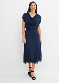 Jerseykleid aus softem Mesh in blau, Gr&ouml;sse 44/46 (L), bonprix