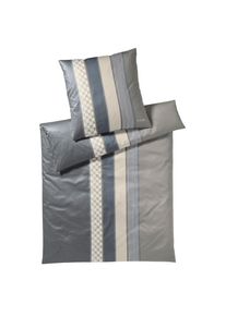 JOOP! Bettw&auml;scheset , Blau, Grau, Goldfarben , Textil, Naturmaterialien , Streifen , 160x210 cm , Textiles Vertrauen - Oeko-Tex&reg; , pflegeleicht, schadstoffgepr&uuml;ft , Heimtextilien, Bettw&auml;sche, Bettw&auml;sche, Makosatin-Bettw&auml;sche