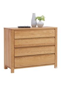 Linea Natura Kommode , Wildeiche , Holz , Wildeiche , massiv , 4 Schublade(n) Schubladen , 105x86x45 cm , Beim&ouml;bel erh&auml;ltlich, in verschiedenen Holzarten erh&auml;ltlich , Kleinm&ouml;bel, Kommoden, Kommoden