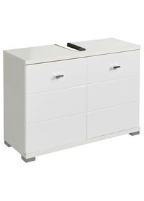 Livetastic Waschbeckenunterschrank , Weiss , Kunststoff , 1 F&auml;cher , 80x57x31 cm , Made in EU , stehend , Badezimmer, Badezimmerschr&auml;nke, Waschbeckenunterschr&auml;nke