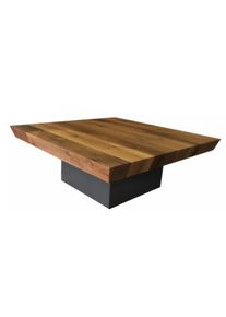 Fubo Couchtisch , Anthrazit, Honigeiche , Holz , Eiche , teilmassiv , quadratisch , Sockel , 120x39x120 cm , Wohnzimmer, Wohnzimmertische, Couchtische, Couchtische Holz