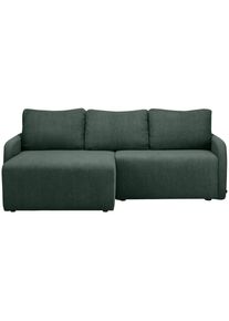 CARRYHOME Ecksofa , Dunkelgr&uuml;n , Kunststoff , F&uuml;llung: Schaumstoff, Silikon , seitenverkehrt montierbar, L-Form , 217x146 cm , FSC , Stoffauswahl, Liegefunktion, R&uuml;cken echt , Wohnzimmer, Sofas & Couches, Wohnlandschaften, Ecksofas