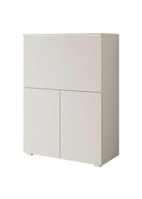 P & B Sekret&auml;r , Beige, Kaschmir , Kunststoff , rechteckig , kaltweiss , 90x125.1x42 cm , FSC , B&uuml;rom&ouml;bel, Schreibtische, Sekret&auml;re