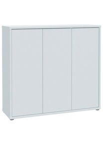 Xora Schuhschrank , Hellgrau , Holzwerkstoff , 8 F&auml;cher , 109.2x99.1x34.9 cm , Typenauswahl, stehend , Garderobe, Schuhaufbewahrung, Schuhschr&auml;nke