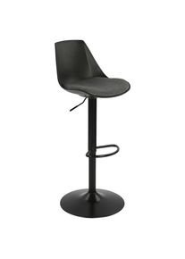 Barhocker Erik Anthrazit/schwarz Metall, Kunststoff, Textil Anthrazit, Schwarz