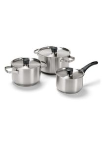 Tchibo - Edelstahl-Kochtopf-Set - silber