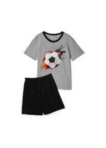 Tchibo - Pyjama court pour enfant au design footballistique - taille: 158/164 - gris/noir
