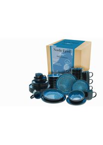 Creatable Kombiservice , Blau , Keramik , 30-teilig , 350 ml , lebensmittelecht , Geschirr, Geschirr-Sets, Kombiservice