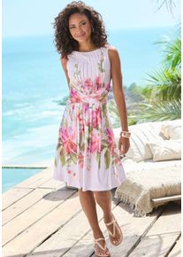 Lascana Witt Damen Sommerkleid, ros&eacute; bedruckt, Gr&ouml;&szlig;e 34, 95% Polyester, 5% Elasthan