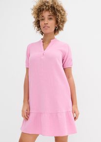 Minikleid aus Musselin in rosa, Gr&ouml;sse 42, 100% Baumwolle, bonprix