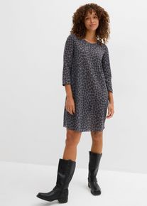 Kurzes Shirtkleid in Strickoptik in grau, Gr&ouml;sse 32/34 (XS), bonprix