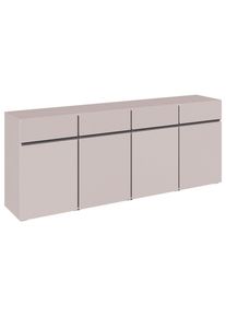 Xora Sideboard , Kaschmir , Kunststoff , 4 F&auml;cher , 4 Schublade(n) Schubladen , 200x79.6x39.8 cm , Kleinm&ouml;bel, Kommoden, Sideboards