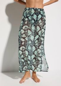 Strandrock aus leichtem Chiffon in schwarz, Gr&ouml;sse 40, bonprix