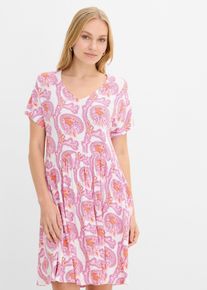 Shirtkleid aus flie&szlig;endem Viskose-Elasthan-Mix in rosa, Gr&ouml;sse 48/50 (XL), bonprix