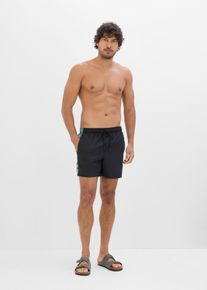 Badeshorts mit bedruckten Eins&auml;tzen in schwarz, Gr&ouml;sse 56/58 (XL), bonprix