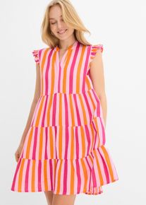 Musselin-Tunikakleid aus reiner Baumwolle in rosa, Gr&ouml;sse 38, 100% Baumwolle, bonprix