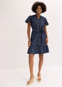 Jeanskleid aus Bio-Baumwolle in blau, Gr&ouml;sse 36, 100% Baumwolle, bonprix