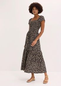 Maxikleid aus Viskose-Mix in schwarz, Gr&ouml;sse 32/34 (XS), bonprix