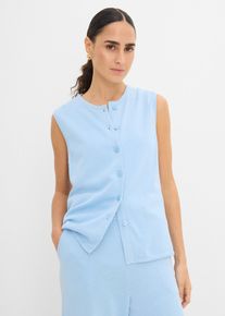 Weste aus sommerlichem Strick in blau, Gr&ouml;sse 48/50 (XL), bonprix