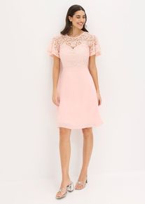 Spitzenkleid in rosa, Gr&ouml;sse 44, bonprix